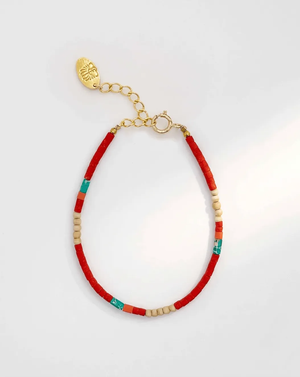 Elise Tsikis Caney bracelet perles rouge