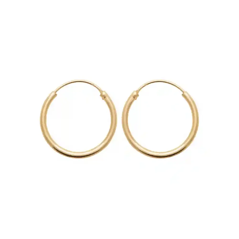 Oriana France créoles 20 mm boucles d’oreilles plaqué or