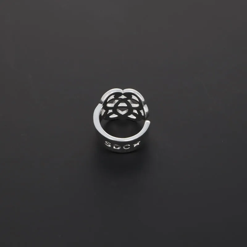Secret de Cuir N°365 Serenity bague réglable plaqué argent