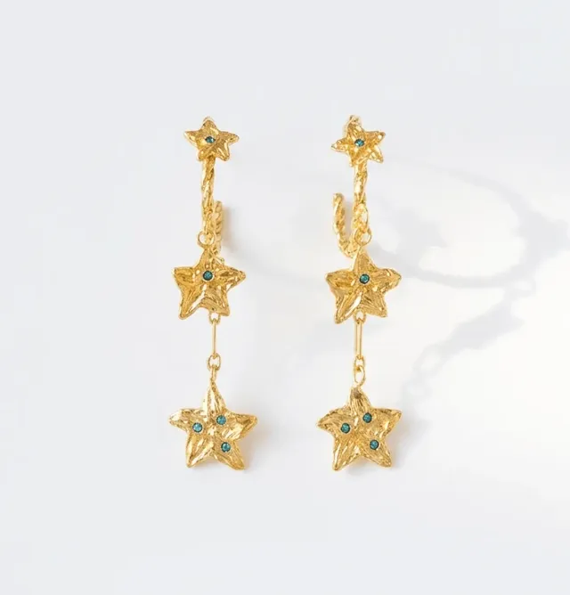 Elise Tsikis Amarillo boucles d'oreilles étoiles