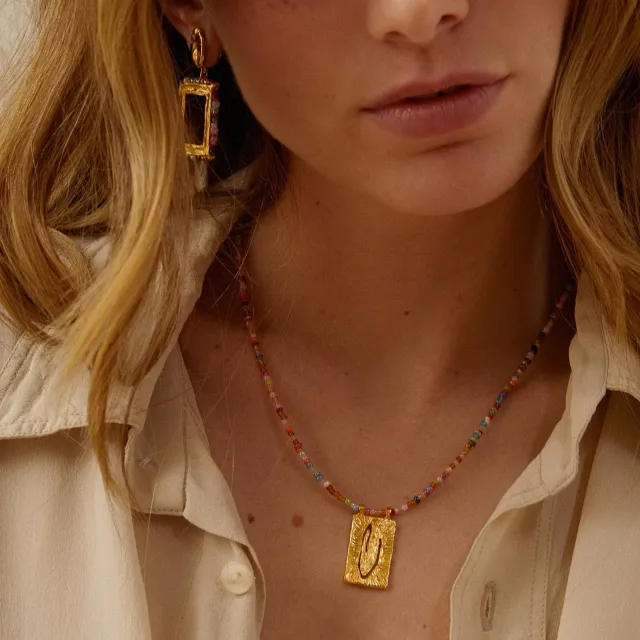 Elise Tsikis Mani collier perles multicolore 44 cm