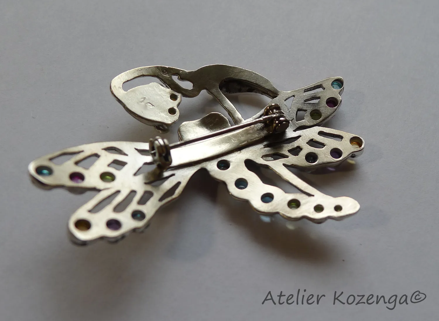 L'Atelier Kozenga Libellule broche argent 950