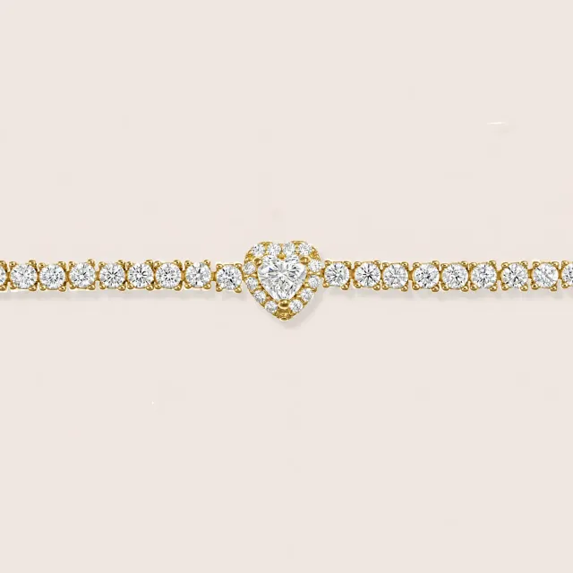 ULTIMA EDIZIONE Tennis bracelet cœur zircons blancs