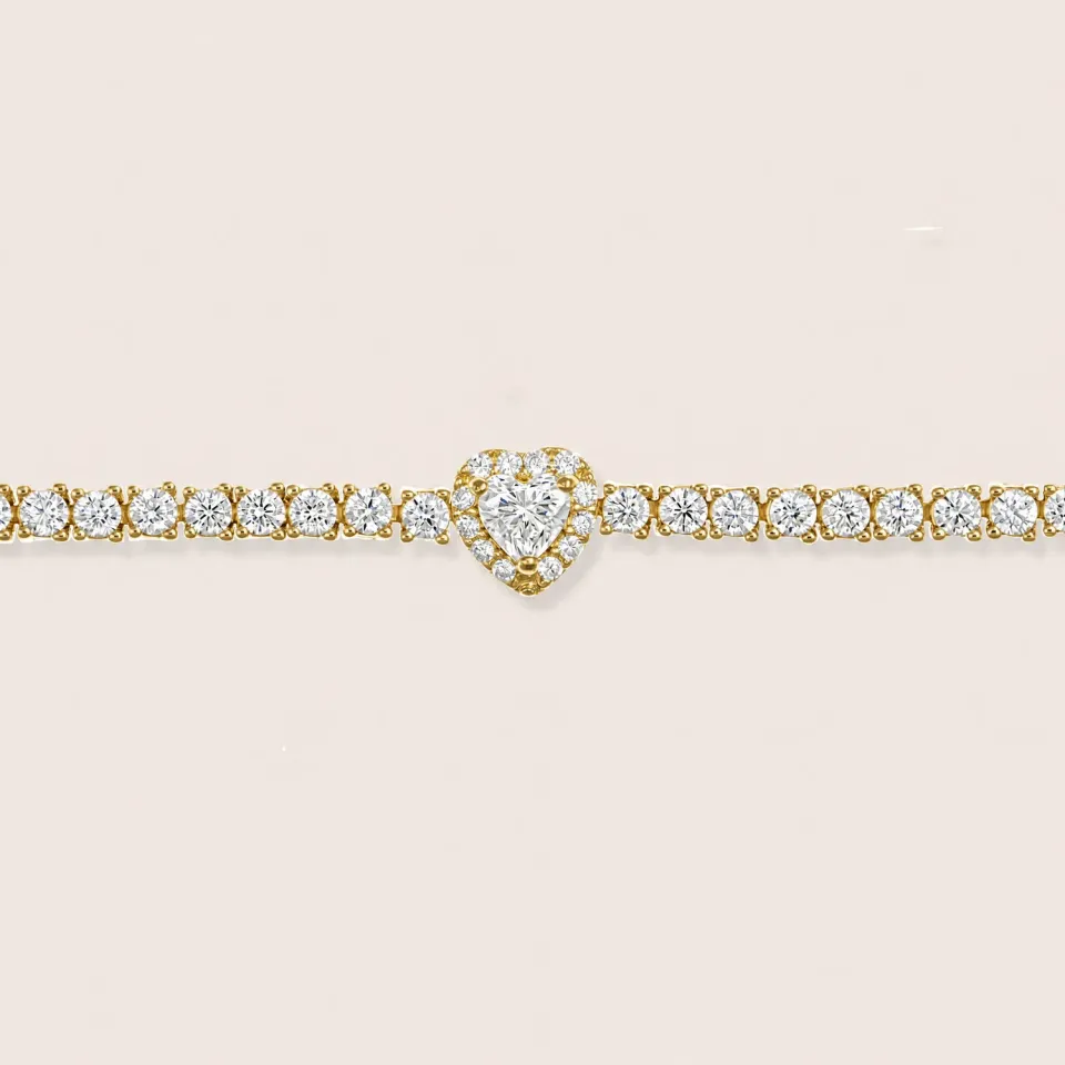 ULTIMA EDIZIONE Tennis bracelet cœur zircons blancs