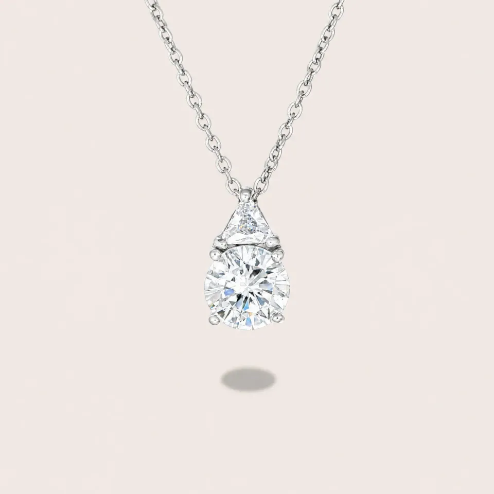 Ultima Edizione punto luce double collier 2 zircons brillants