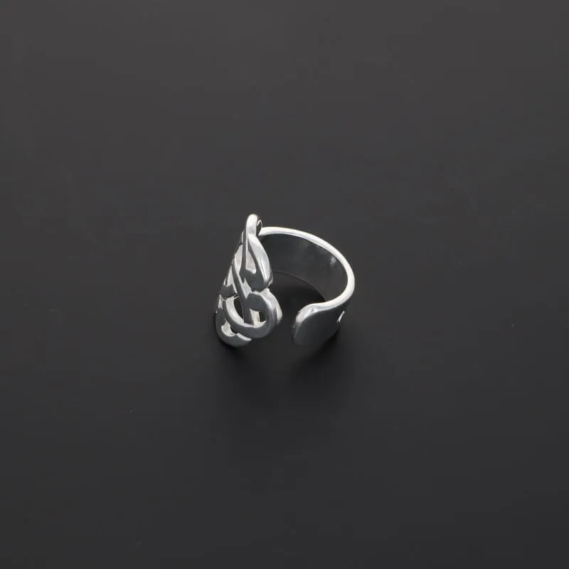 Secret de Cuir N°365 Serenity bague réglable plaqué argent