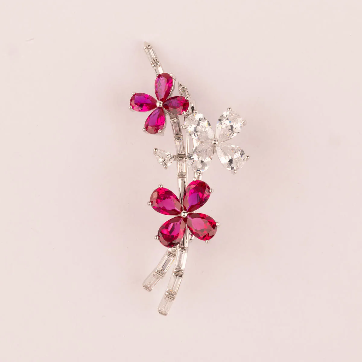 ULTIMA EDIZIONE broche rameau fleurs colorées