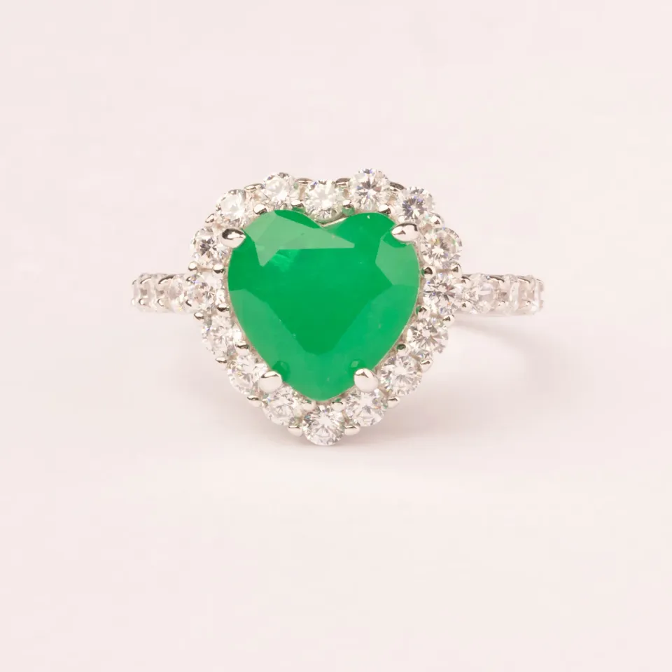 Ultima Edizione Coeur 10x10 mm bague zircon coloré