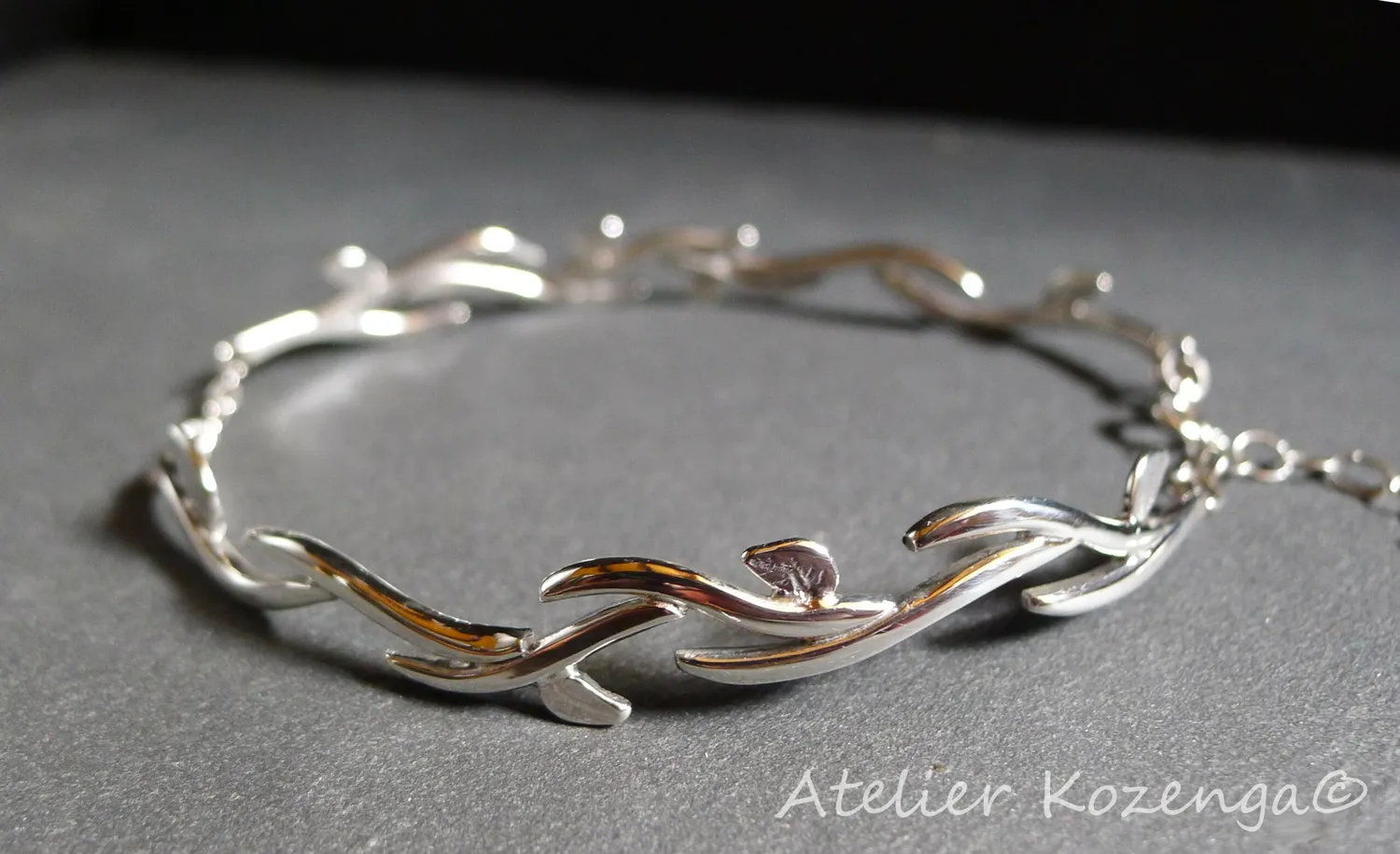 L'Atelier Kozenga Végétal bracelet de cheville argent 950