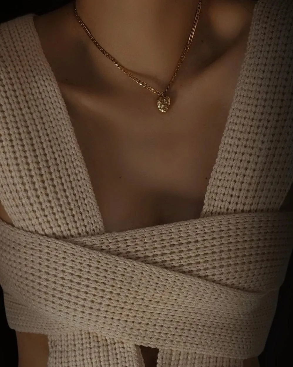 Elise Tsikis Otov collier coeur or jaune 40 cm