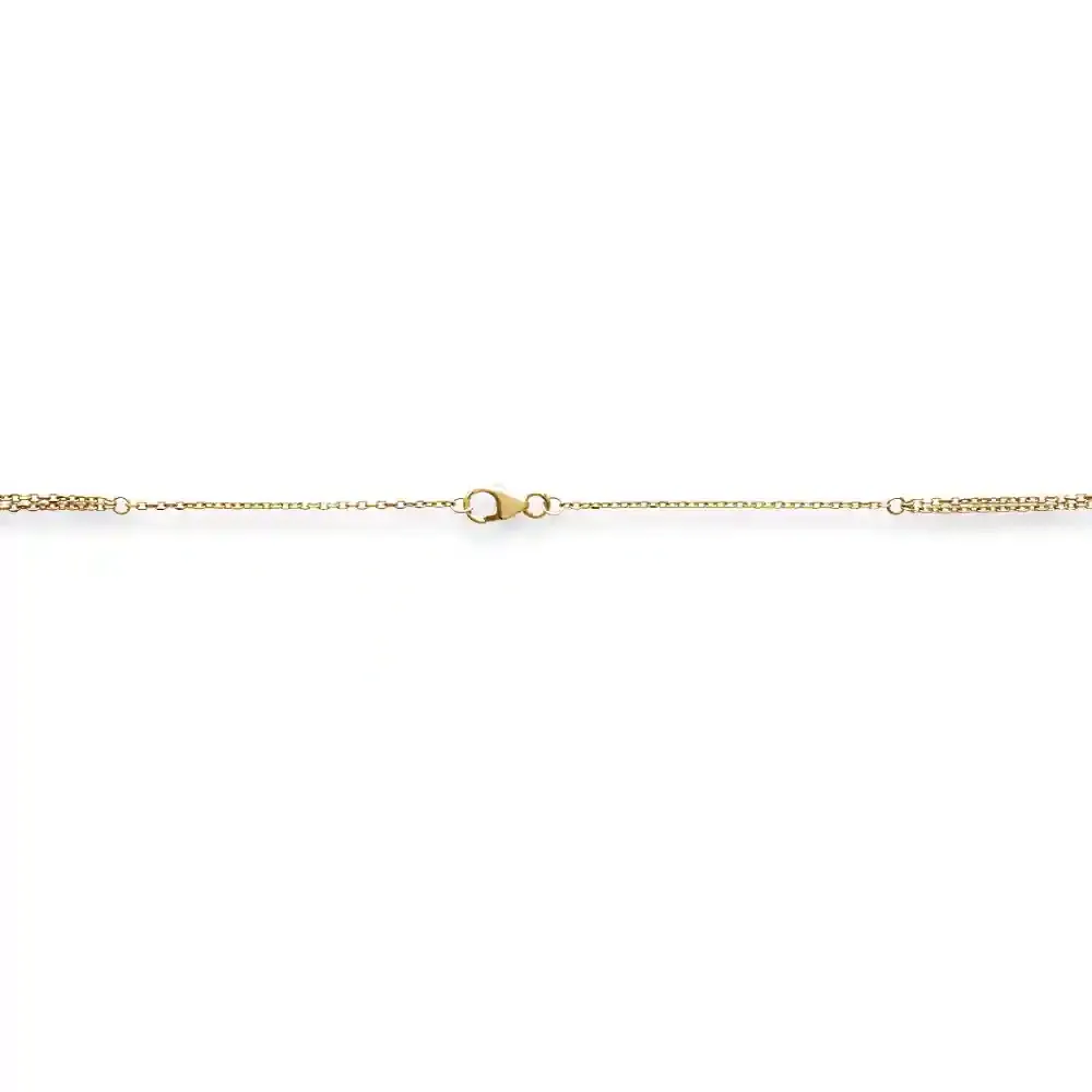 Oriana France collier soleil lune plaqué or 2 rangs