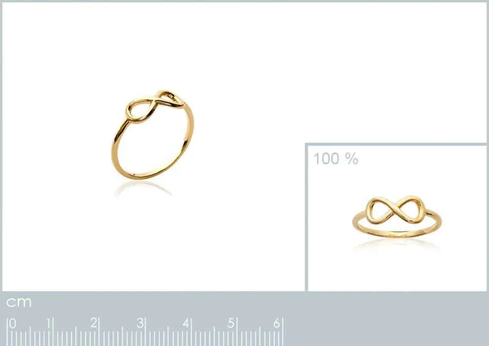 Oriana France bague fine infini plaqué or doré