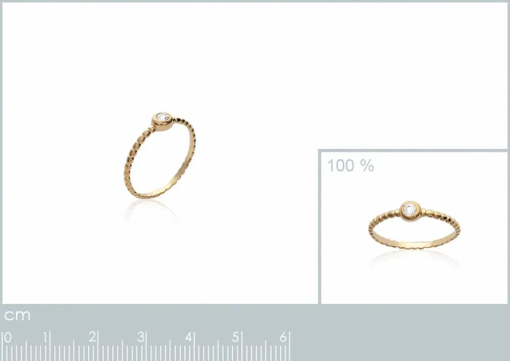Oriana France bague Vinciane plaqué or promesse fine