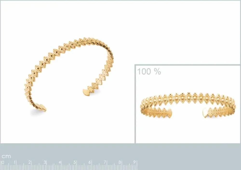 Oriana France jonc œil bracelet plaqué or 3 microns