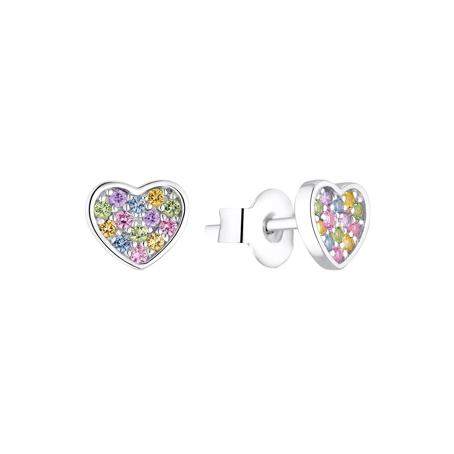 s.Oliver Cœur boucles d'oreilles fille argent blanc