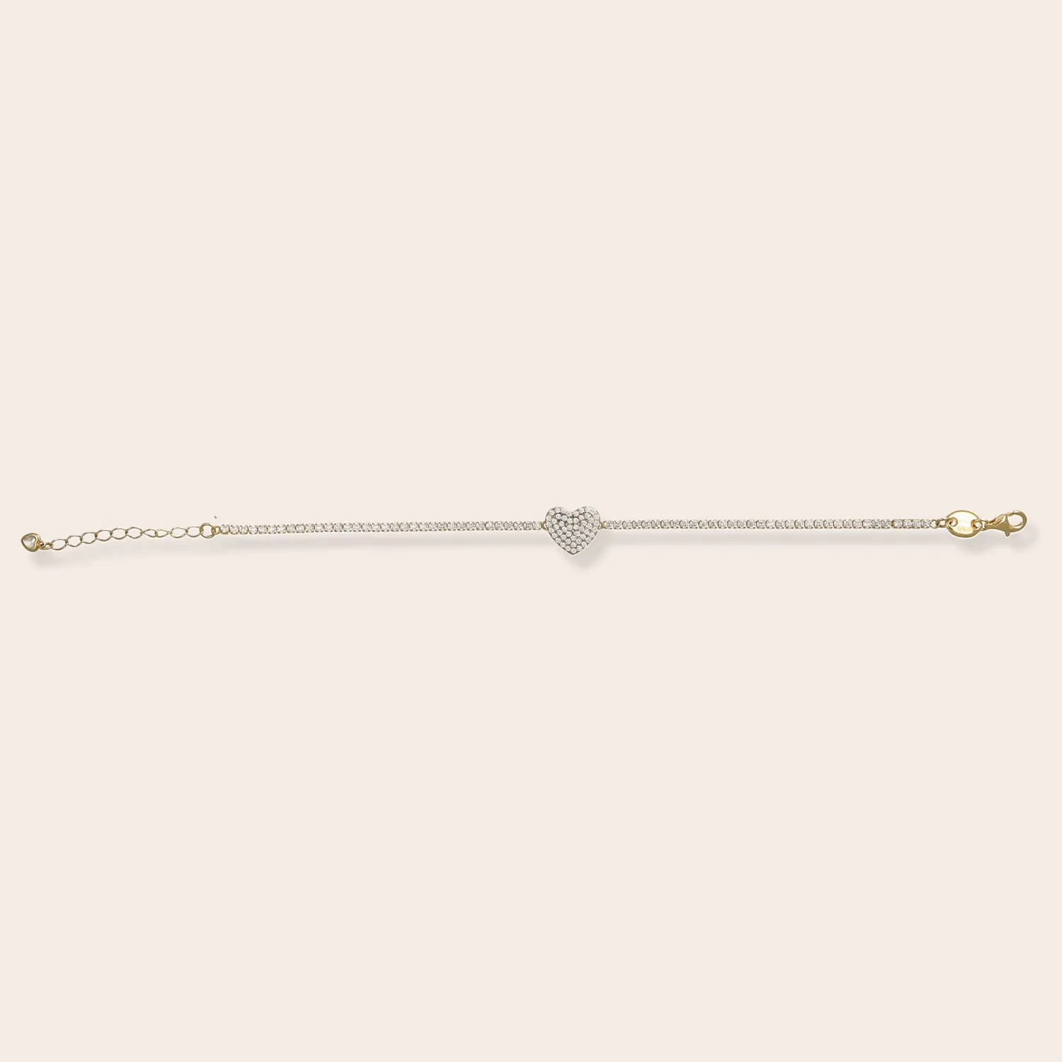 Ultima Edizione Tennis 1,5 mm Cœur bracelet rivière