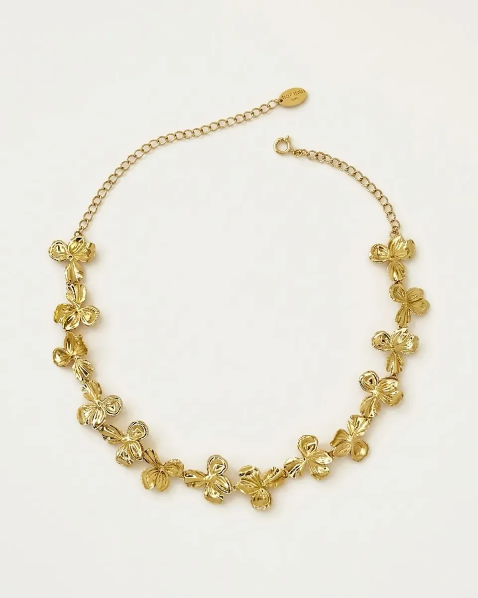 Elise Tsikis Némésis Aglaé collier choker doré 37 cm