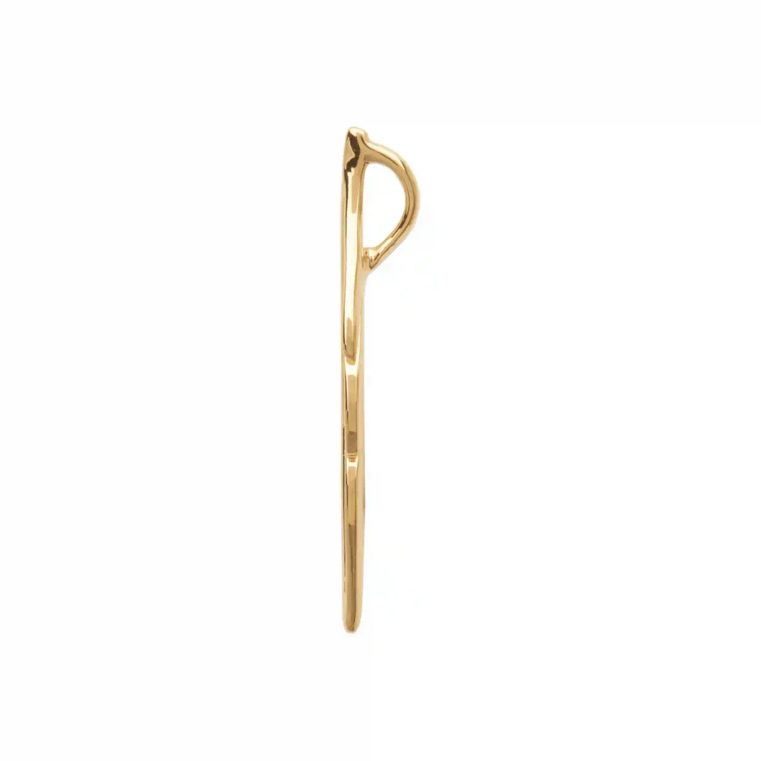 Oriana France plume pendentif plaqué or fin
