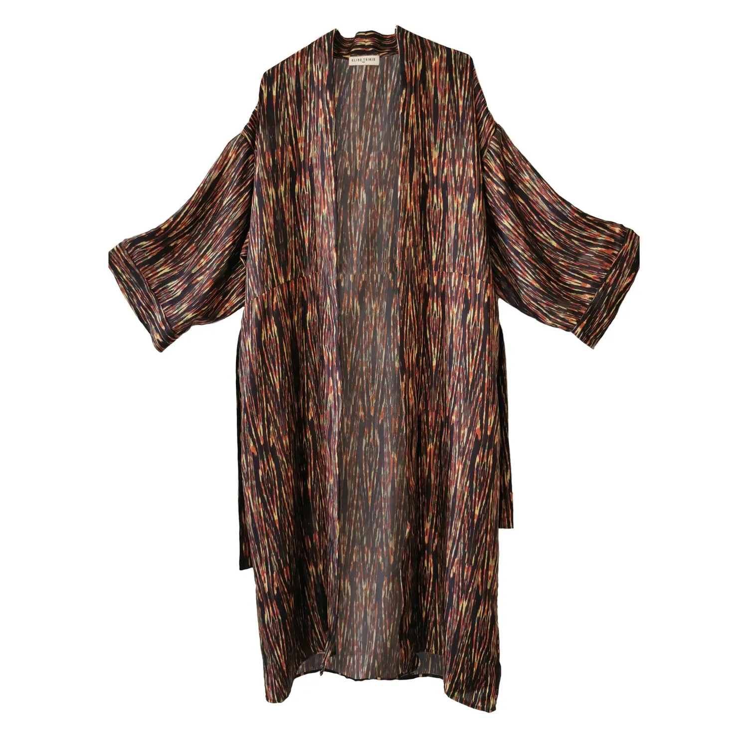 Elise Tsikis kimono soie ceinturé Carmen taille unique