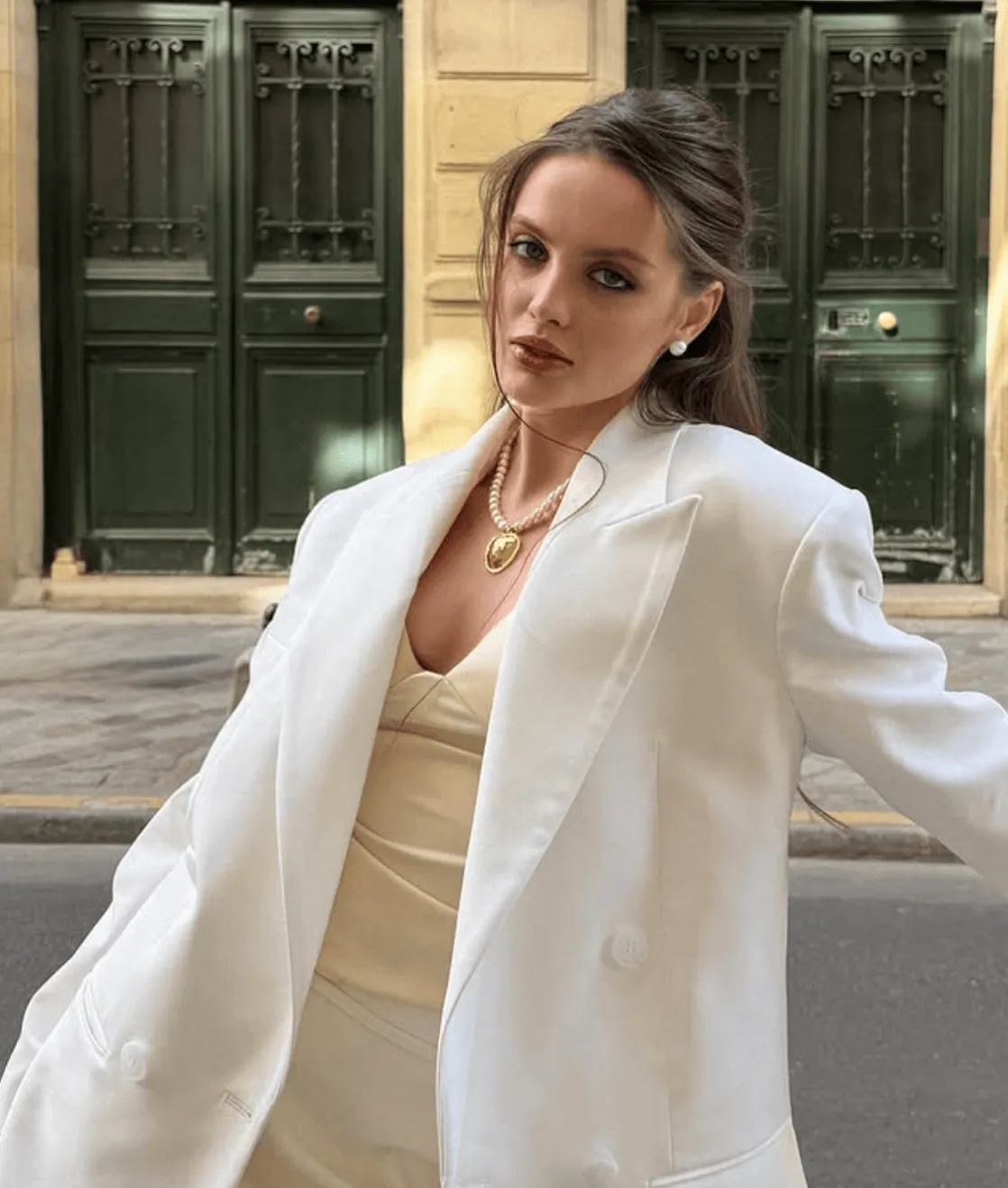 Elise Tsikis Nérée collier perles coeur doré