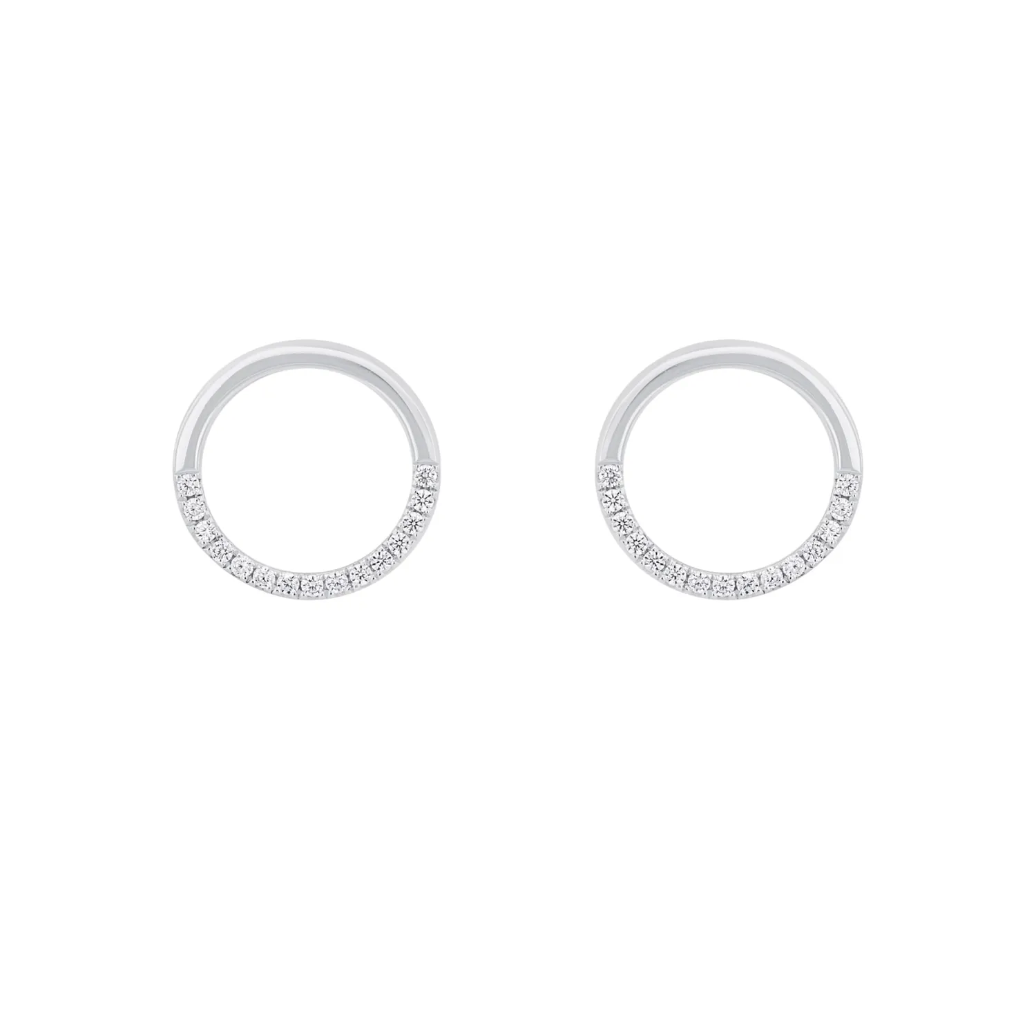 s.Oliver boucles argent zirconia demi-cercle 12 mm
