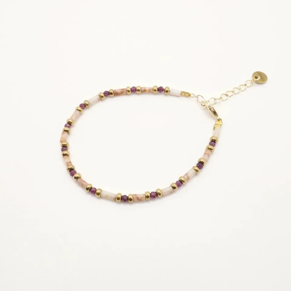 Cloralys Avéry beige bracelet jaspe 15 cm