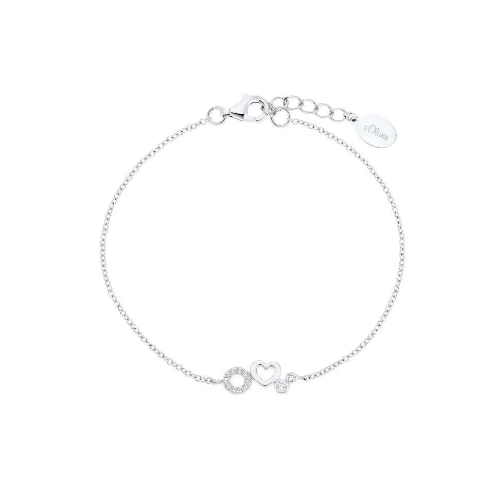 s.Oliver 2031465 bracelet fille argent cœur 14 cm