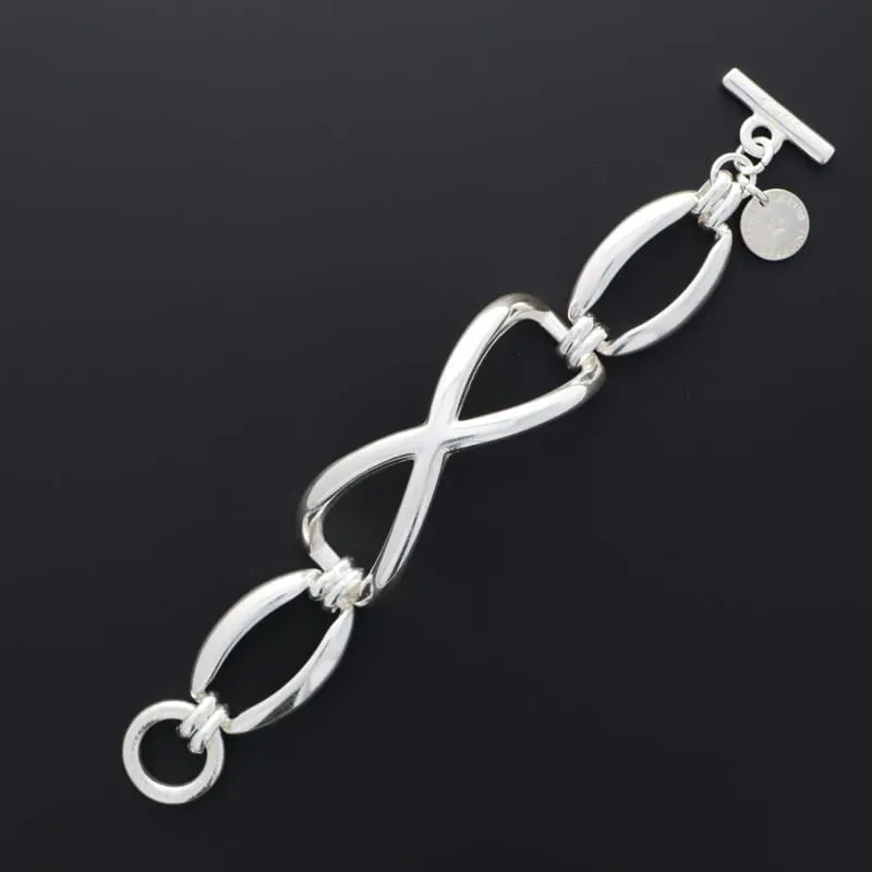 Secret de Cuir N°1409 infini bracelet argent plaqué