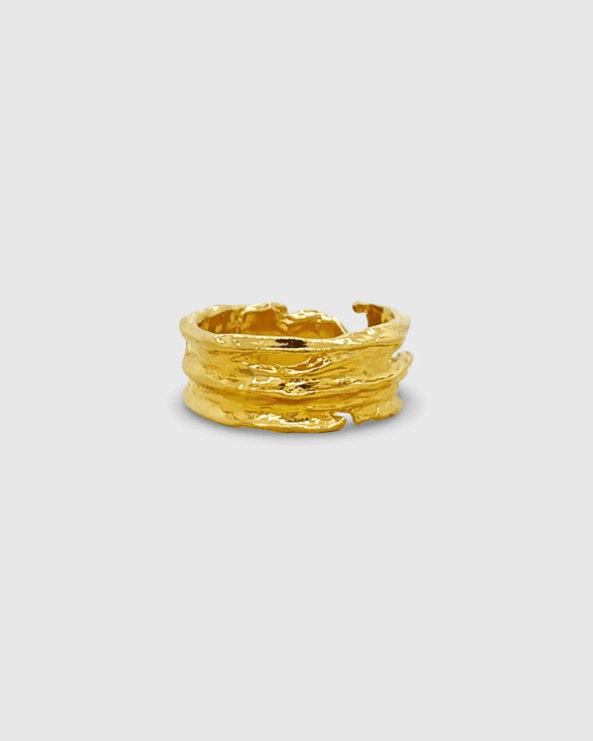 Elise Tsikis Kota bague texturée réglable or jaune