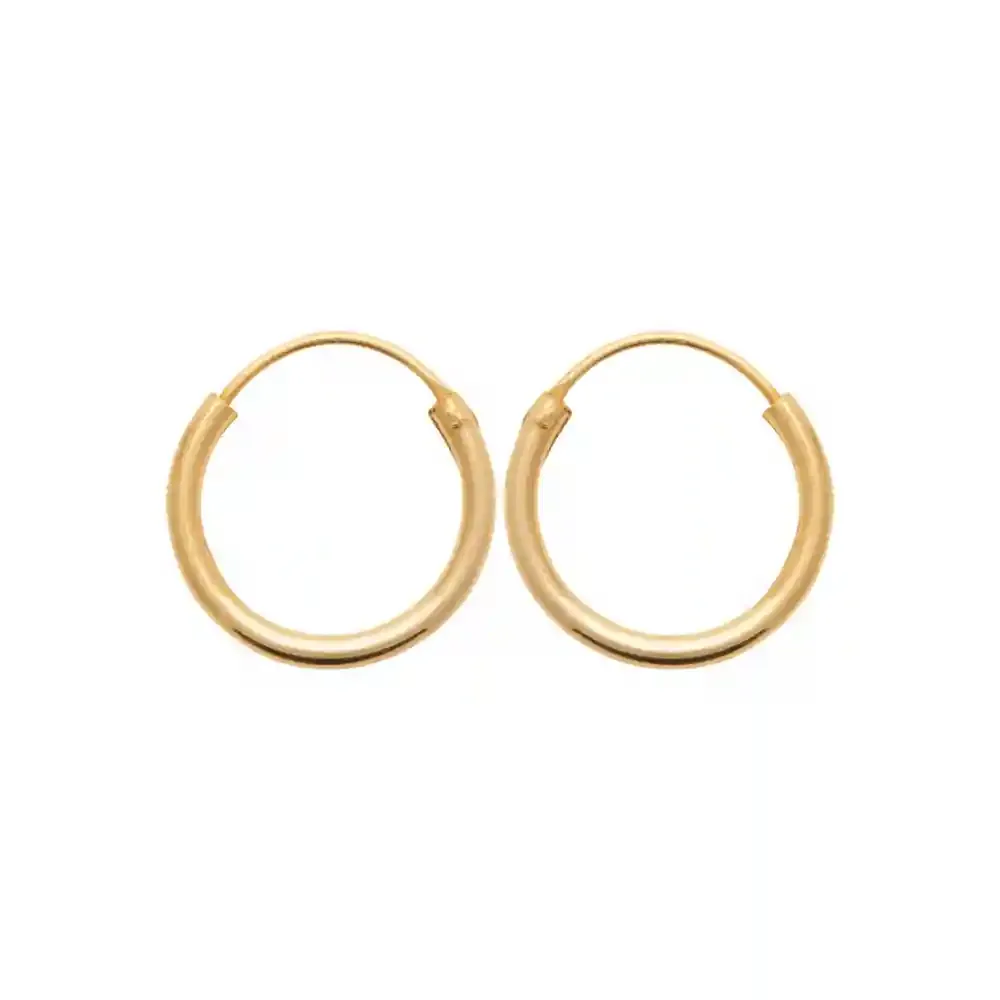 Oriana France créoles 16 mm boucles d'oreilles plaqué or