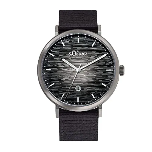 s.Oliver montre homme cuir gris quartz