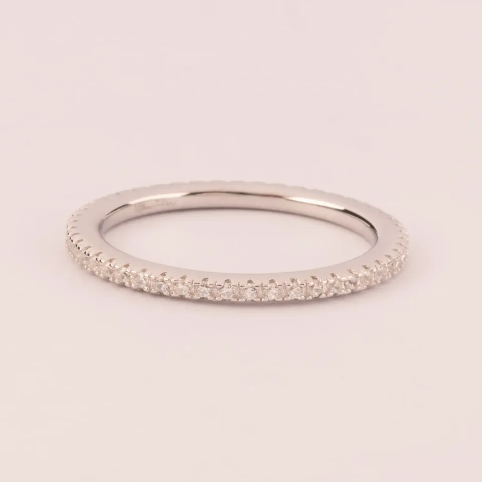 Ultima Edizione Giro Zirconi 1.5 mm bague alliance 1,5 mm