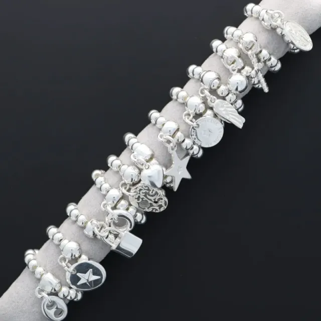Secret de Cuir N°908 pack 13 bagues perles argenté