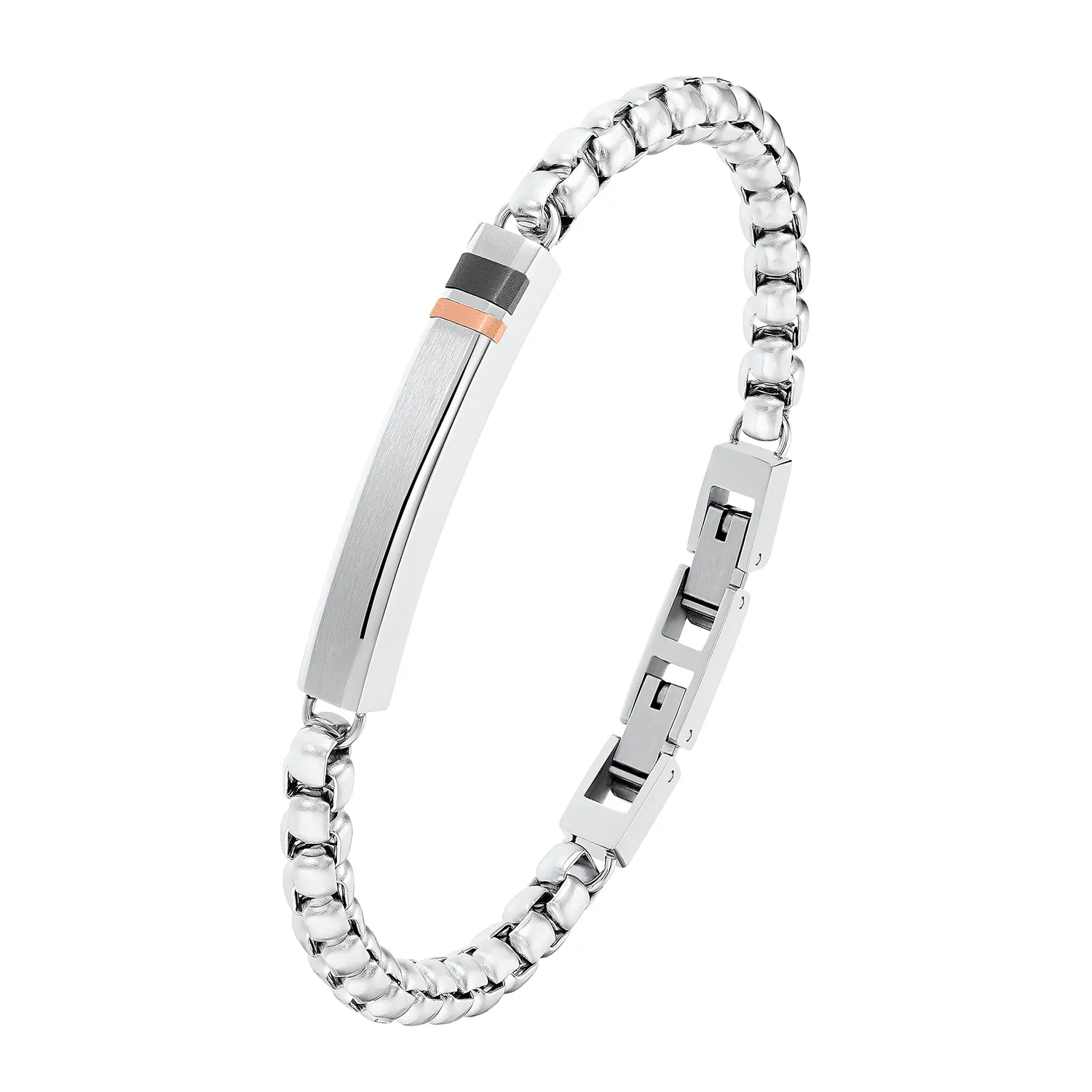 s.Oliver bracelet homme noir acier moderne