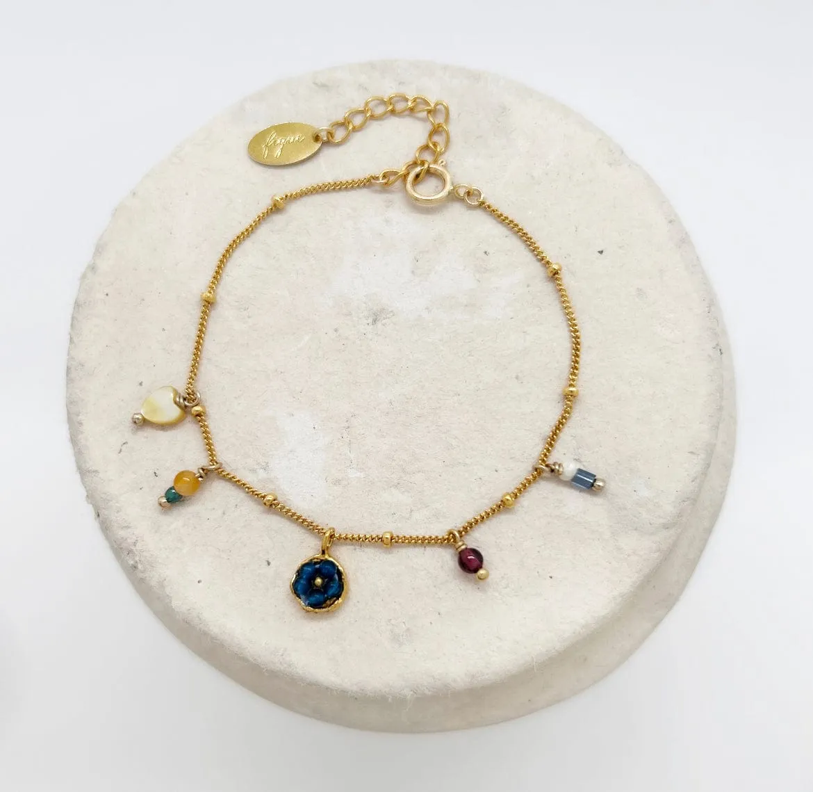 Elise Tsikis Cleo bracelet perles orange femme 14,5 cm