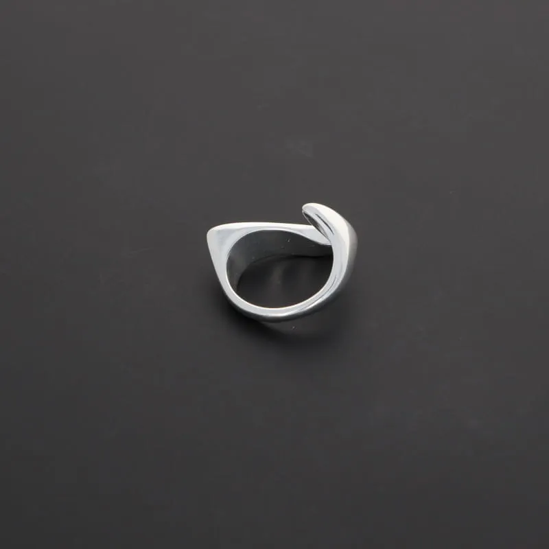 Secret de Cuir N°1300 bague argent plaqué abstrait
