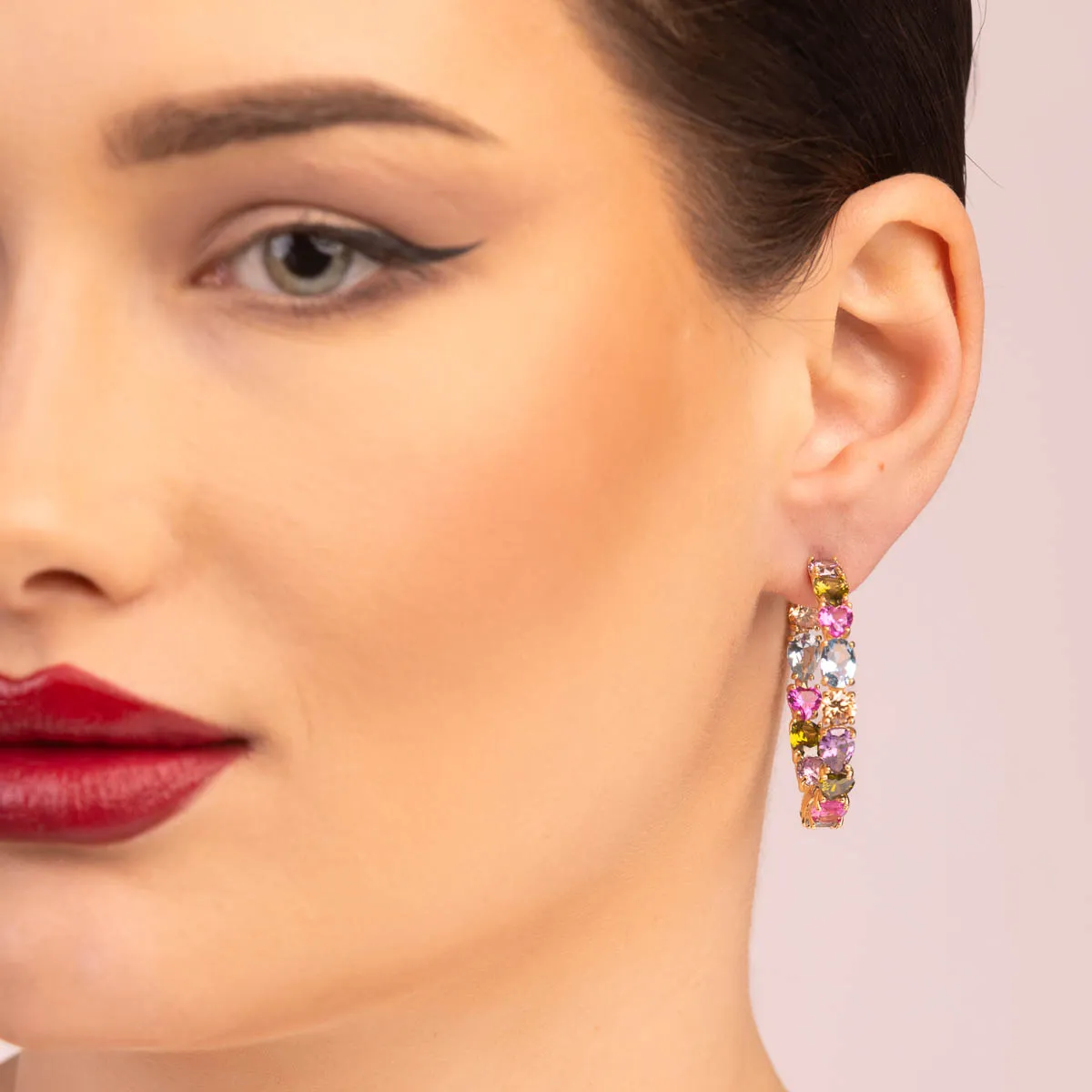 Ultima Edizione Big boucles créoles multicolor