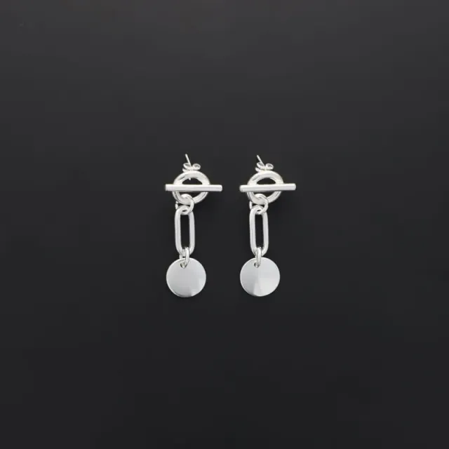 Secret de Cuir N°196 boucles pastille argenté