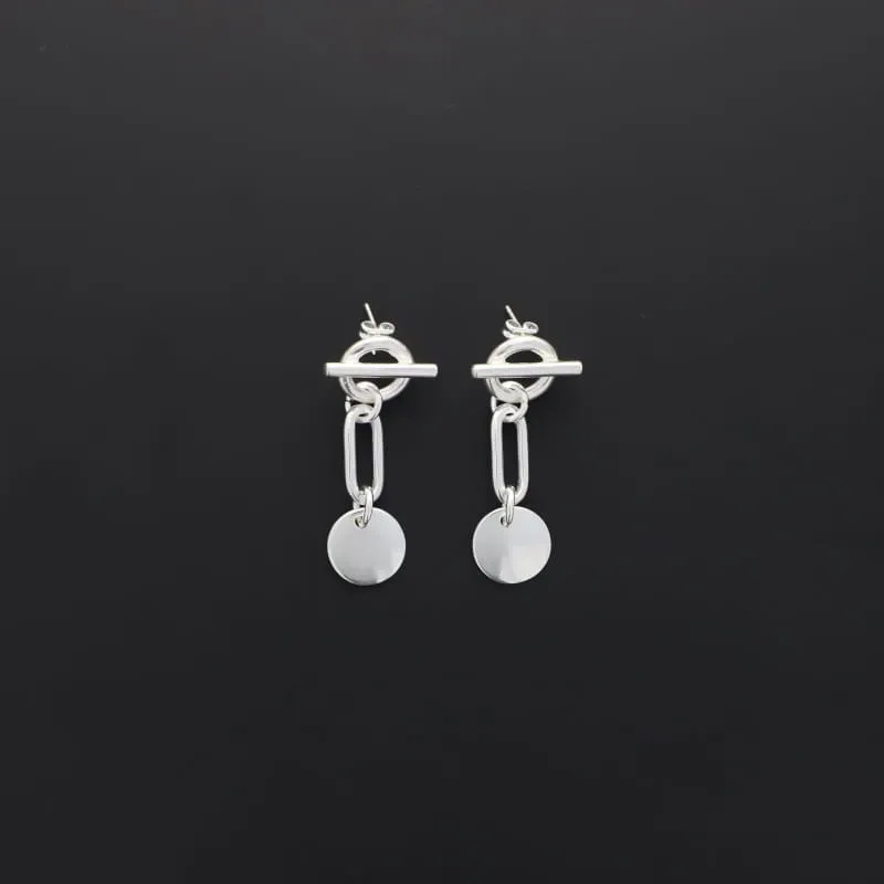 Secret de Cuir N°196 boucles pastille argenté