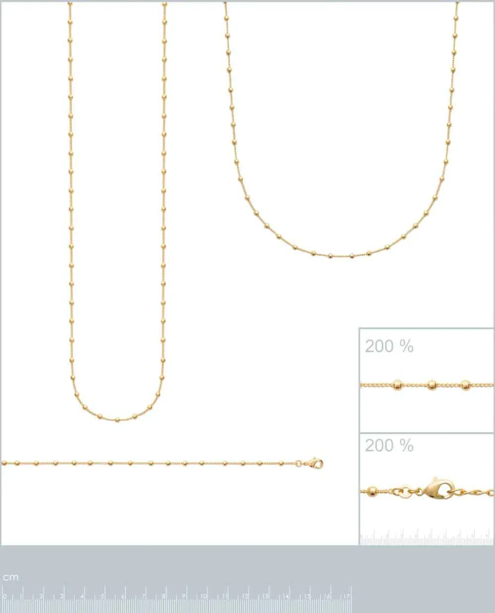 Oriana France multi-perles bracelet fin plaqué or