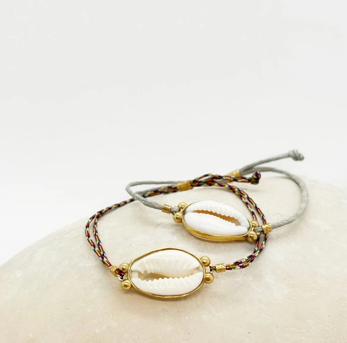 Elise Tsikis Bambou bracelet coquillage multicolore