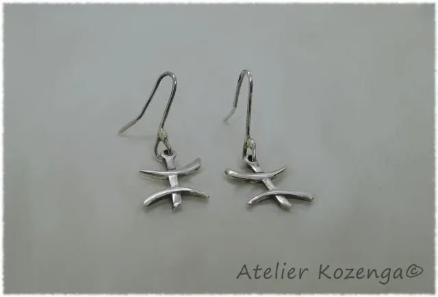 L'Atelier Kozenga Yaz boucles d'oreilles argent 950 sur mesure