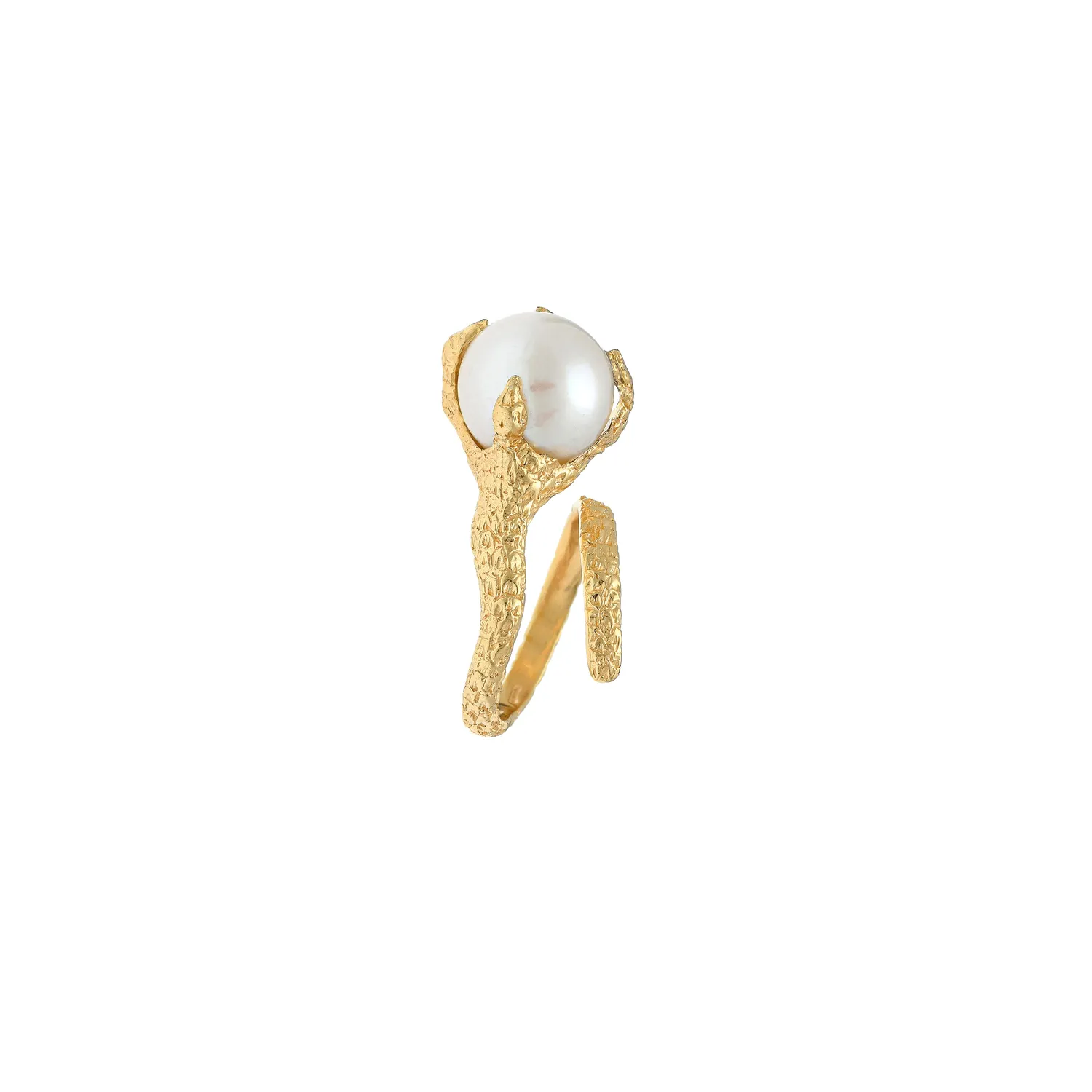Lorella Tamberi Canal Artemis Talon bague perle dorée