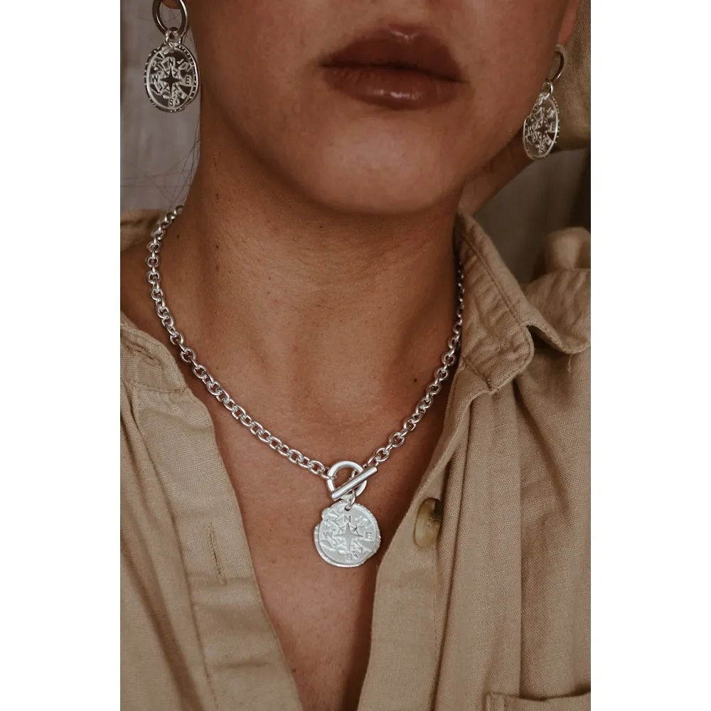 Secret de Cuir N°823 collier fin argenté 43 cm