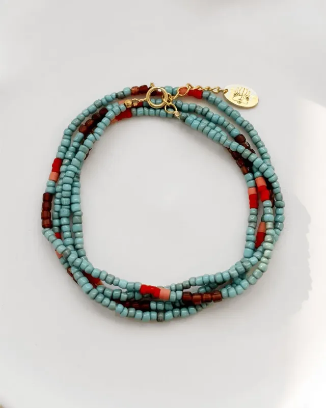 Elise Tsikis Kachina Naruna collier étoile rouge 71 cm