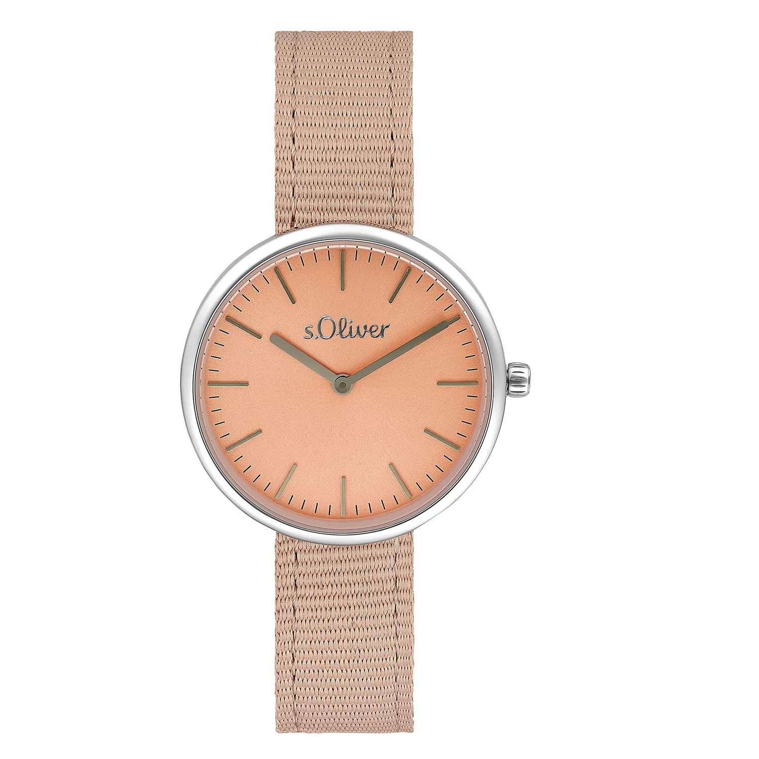 s.Oliver montre femme textile abricot quartz étanche