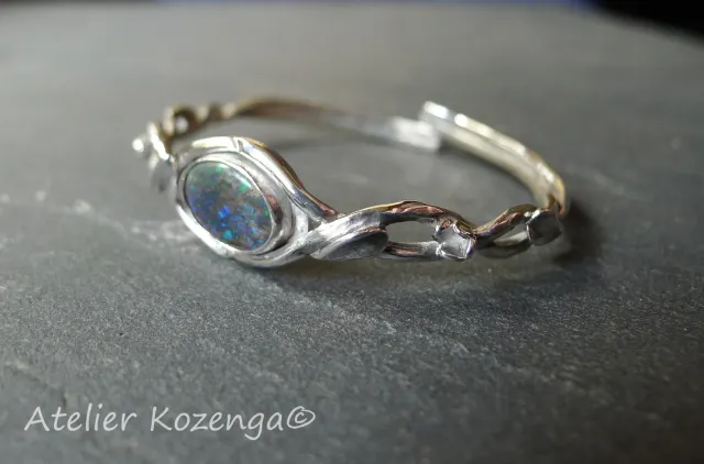 L'Atelier Kozenga Opale bracelet argent pierre opale