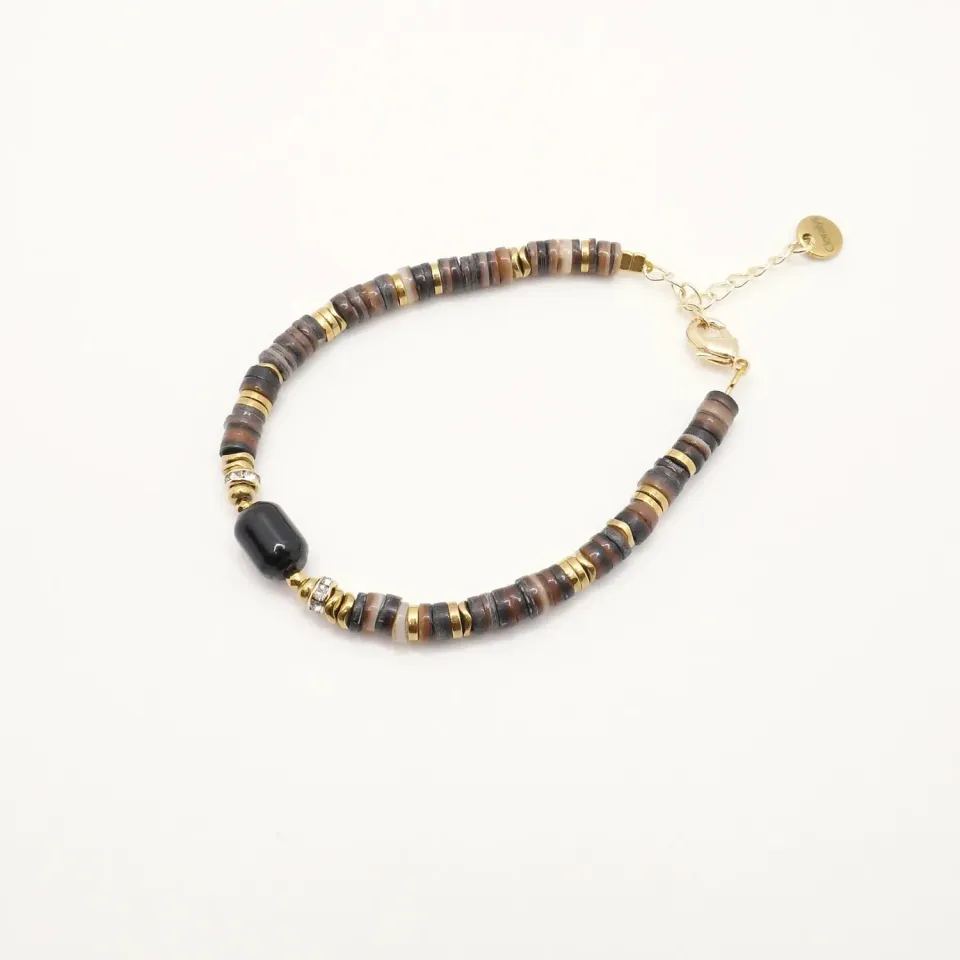 Cloralys Hermine bracelet agate Afrique 15 cm