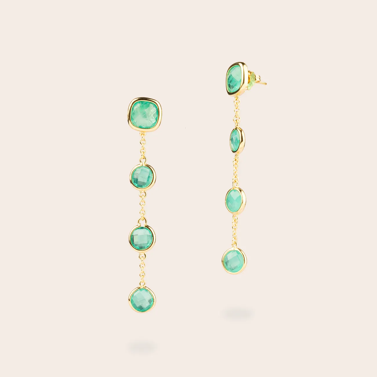 Ultima Edizione 4 pierres boucles pendantes coussin
