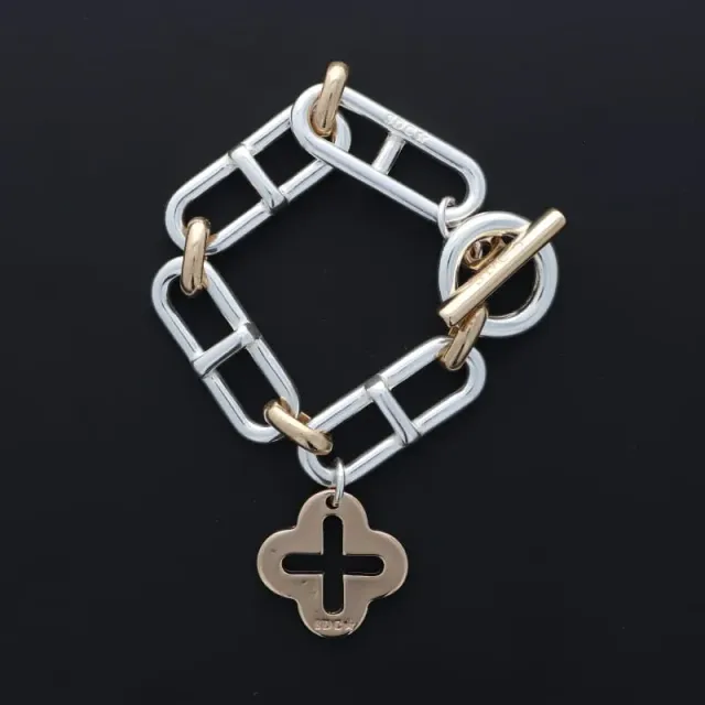 Secret de Cuir N°1726 bracelet rectangle bicolore